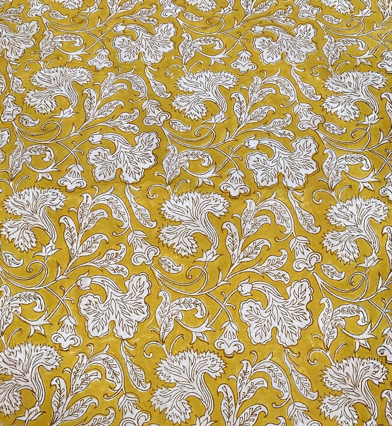 Nappe Canelle & Safran - 100% coton - imprimé fleuri - boho chic - Jardin Botanic - Miss June Paris - 5