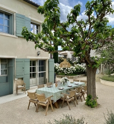 Mantel Celadon Green – 100% algodón – estampado floral – estilo boho chic – Jardín Botánico – Miss June Paris – 3