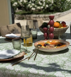 Nappe Canelle & Safran - 100% coton - imprimé fleuri - boho chic - Jardin Botanic - Miss June Paris - 4