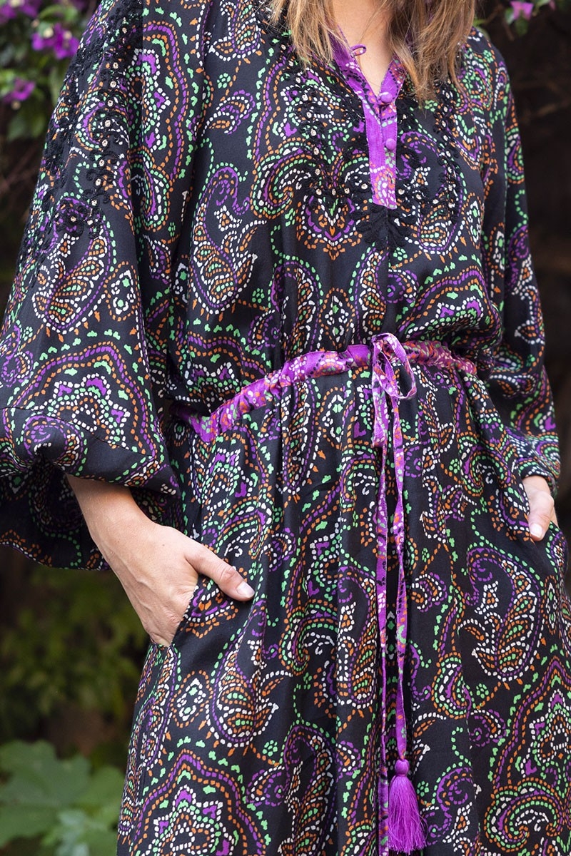 robe longue manche longue boheme PAOLA - Miss June