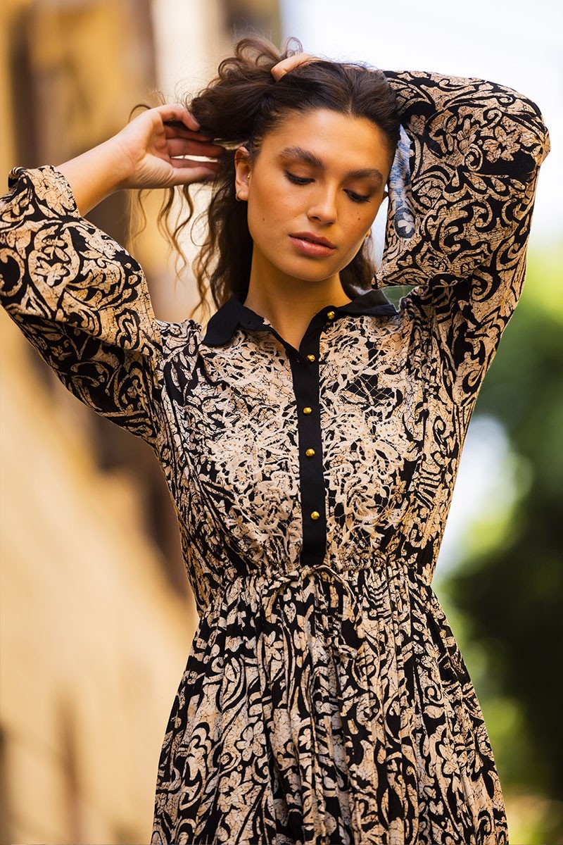 robe longue manche longue boheme chic ZELIE -Miss June