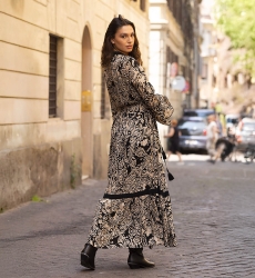 robe longue manche longue boheme chic ZELIE -Miss June