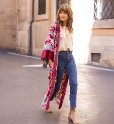long sleeve bohemian long kimono IVANA - Miss June