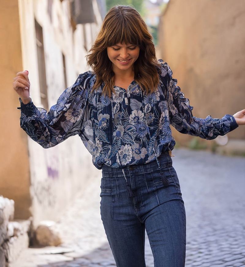 blusa floral manga larga SILVIA - Miss June