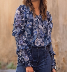 long sleeve floral blouse SILVIA - Miss June