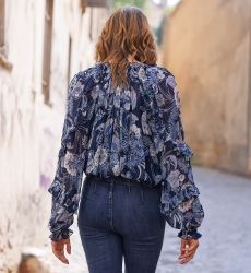 long sleeve floral blouse SILVIA - Miss June