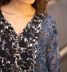 robe longue manche longue fleurie LUDOVICA - Miss June