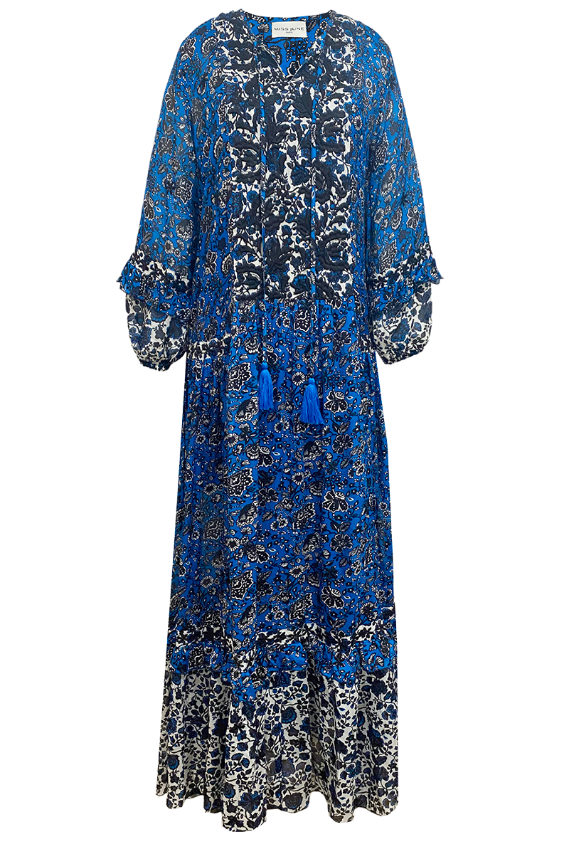 robe longue manche longue fleurie LUDOVICA - Miss June