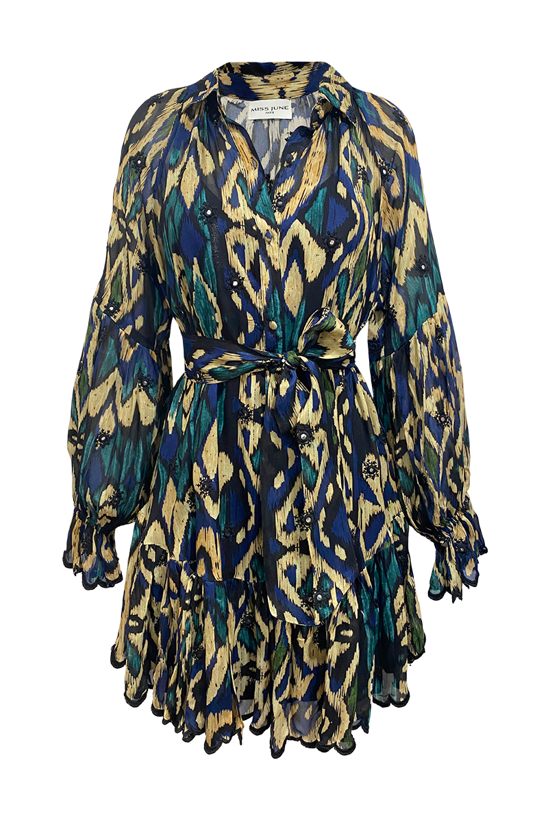 robe courte manche longue boheme SORAYA - Miss June