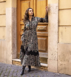 vestido largo boheme chic manga larga TARTIKA - Miss June