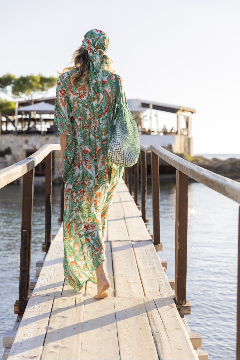 long sleeves bohemian long caftan CASSIA - Miss June