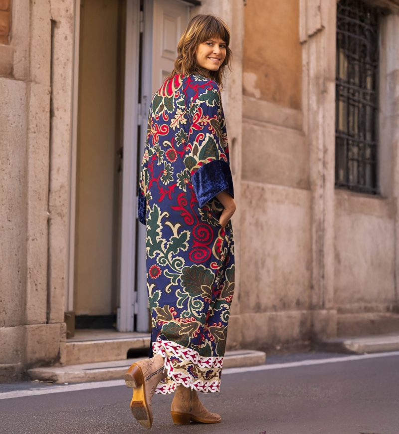 kimono largo bohemio manga larga IVANA - Miss June