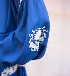 long sleeve boheme chic blue short dress DINA - Miss June