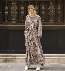 robe longue manche longue fleurie CAPUCINE - Miss June