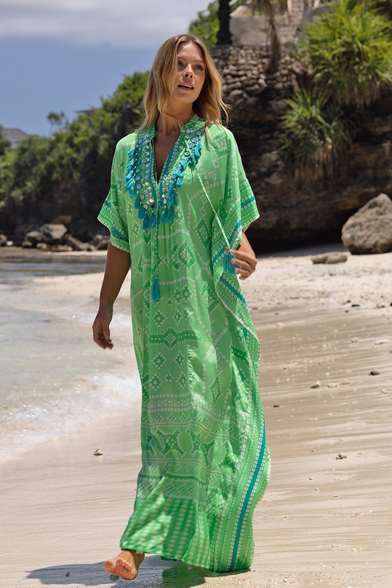 caftan long manche courte boheme SIERRANE - Miss June