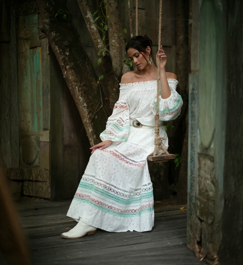 Miss June Paris — Long Skirt Plumeria