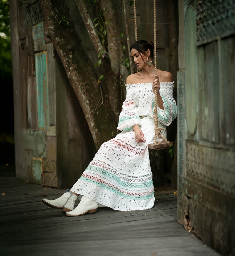 Miss June Paris — Long Skirt Plumeria