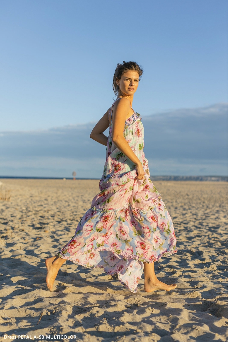 Robe Longue Petal -  fleurie - manches débardeur - Miss June Paris - 5