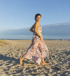 Robe Longue Petal -  fleurie - manches débardeur - Miss June Paris - 5