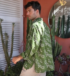 Chemise Medellin - kaki - manches longues  - manches longues - collection Shay - Miss June Paris - 4