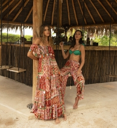 Pantalon Jacinta - pantalon femme -  fluide - imprimé cachemire - multicouleur - Miss June Paris - 3