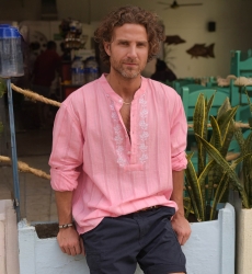 Chemise Jerico - rose avec des détails brodés en blanc - manches longues - collection Shay - Miss June Paris - 1