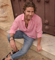 Chemise Florencia - rose - délicat imprimé blanc - manches longues - tissu léger - collection Shay - Miss June Paris - 3