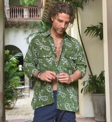 Shirt Medellin – khaki – long sleeves – Shay collection – Miss June Paris – 5