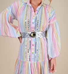 Ceinture Cuir Broadway - couleures assorties - style boho chic - Miss June Paris - 29