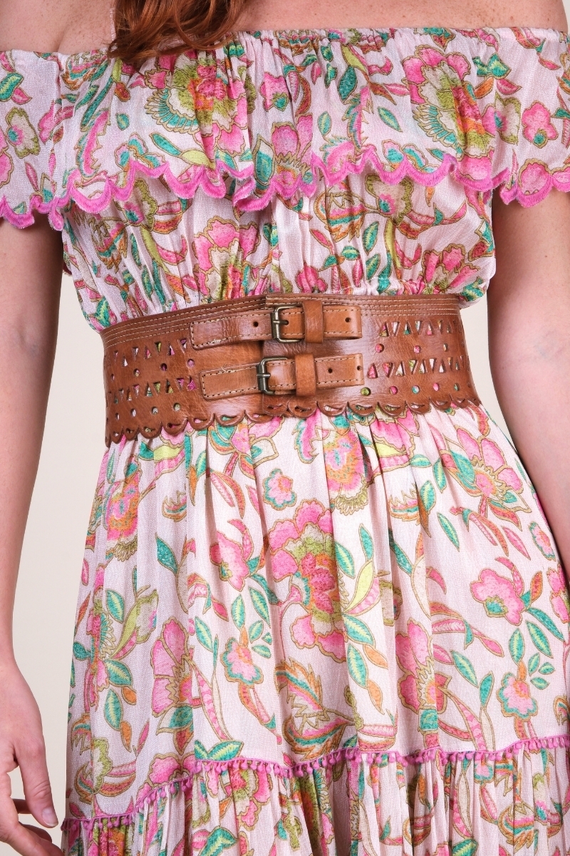 Joan Leather Belt – Tan – Miss June Paris – 9