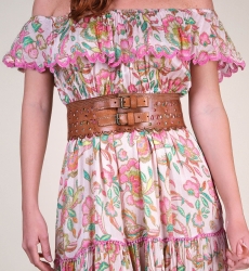 Ceinture Cuir - Joan - Tan - Miss June Paris - 9