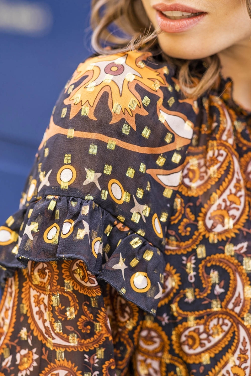 Blouse Regina - motif paisley - tissu fluide - Miss June Paris - 5