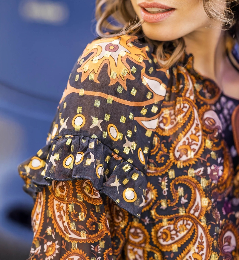 Blusa Regina - estampado cachemir - tela fluida - Miss June Paris - 5