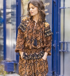 Blouse Regina - motif paisley - tissu fluide - Miss June Paris - 4