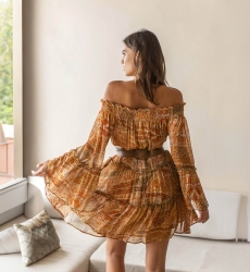 Robe courte Magdalena - style bohème féminin - Miss June Paris - 4