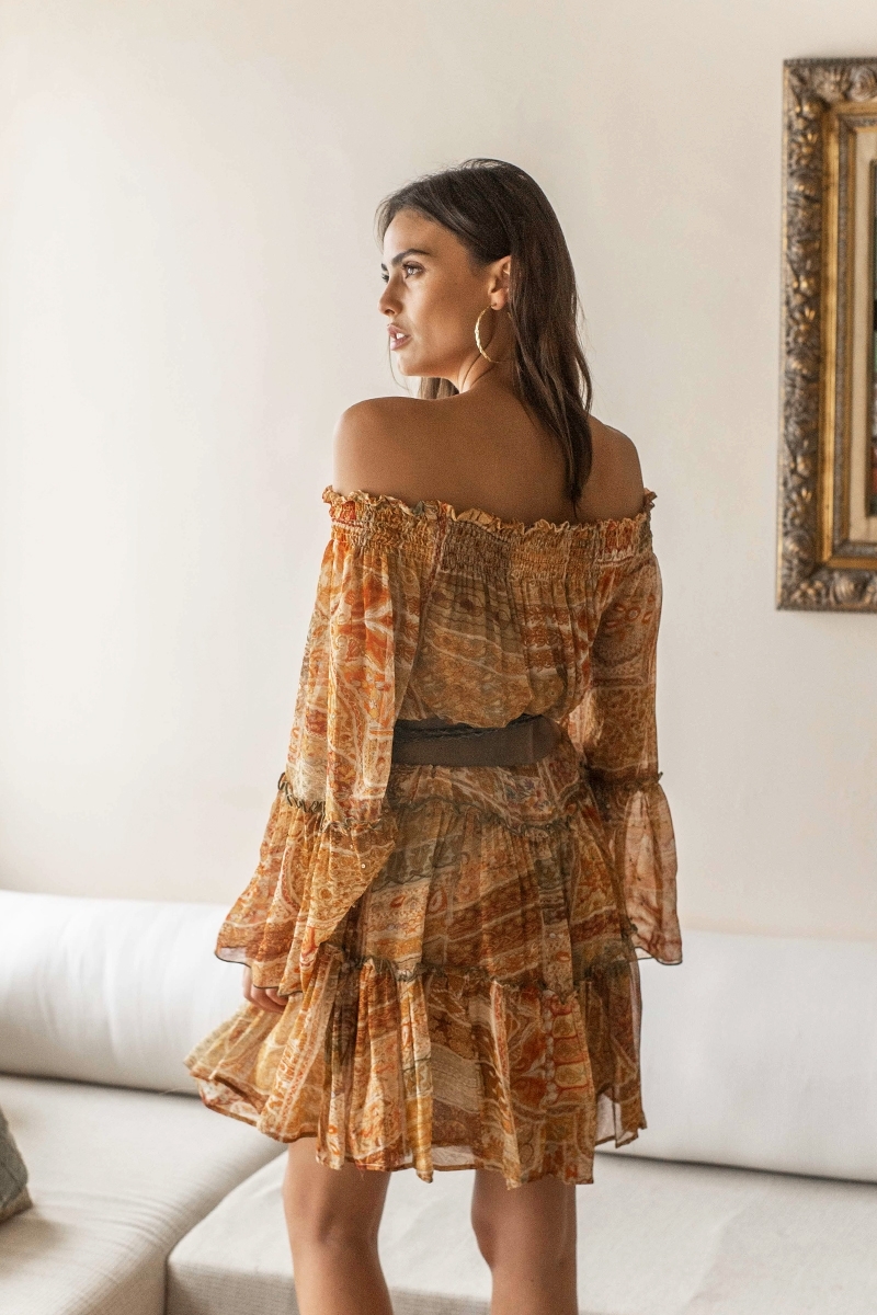 Vestido corto Magdalena - estilo bohemio femenino - Miss June Paris - 5