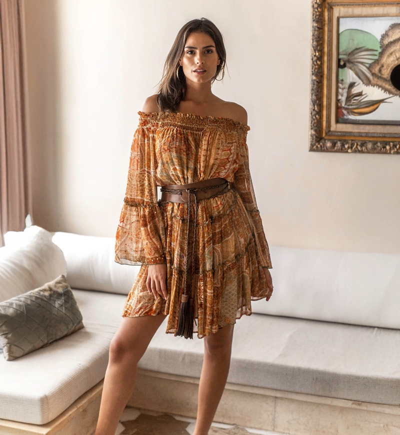 Robe courte Magdalena - style bohème féminin - Miss June Paris - 2