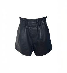 Short Carla en cuir noir - Miss June Paris - 3