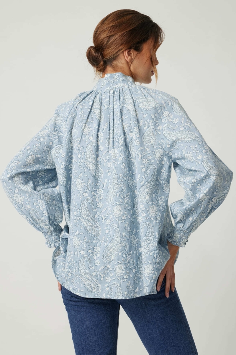 Chemise femme Victoire - motif paisley - 100% coton - Miss June Paris - 4