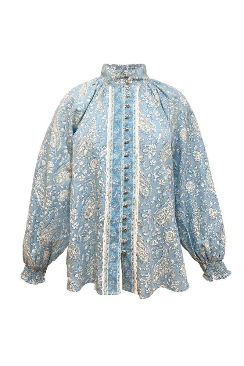 Victoire Women's Shirt - paisley - 100% cotton - Miss June Paris - 6