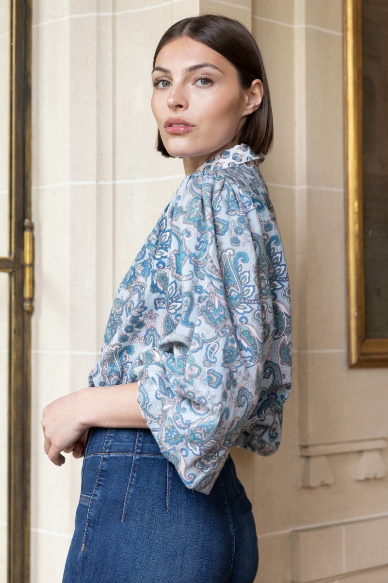 Chemise femme Alizée - motif cachemire - Miss June Paris - 1