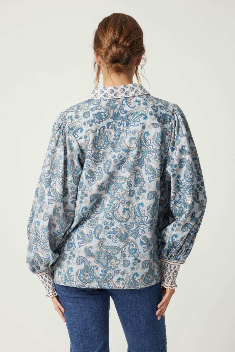 Camisa mujer Alizee - estampado cachemir - Miss June Paris - 4