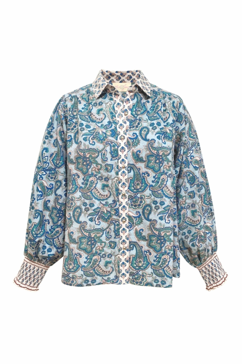 Chemise femme Alizée - motif cachemire - Miss June Paris - 6