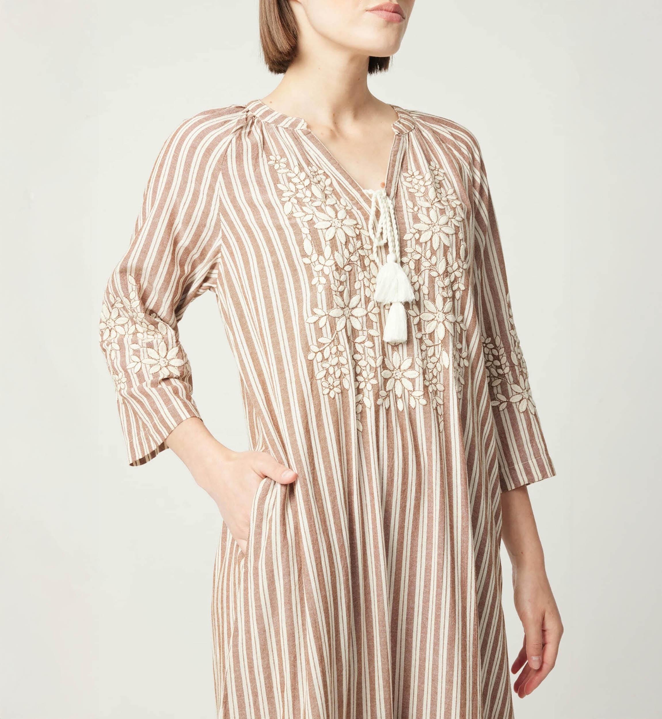 Robe longue Solène - coupe ample - 100% coton - Miss June Paris - 5