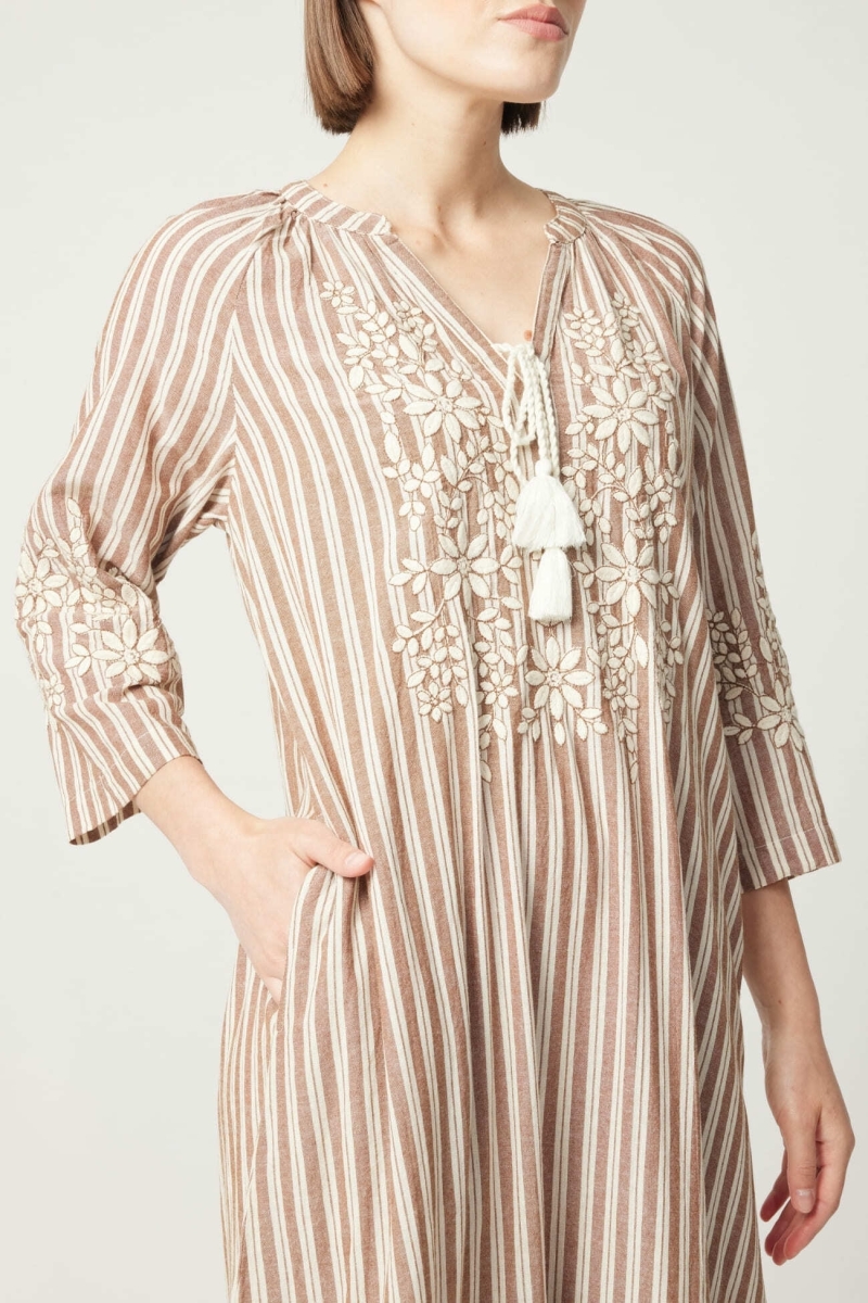 Robe longue Solène - coupe ample - 100% coton - Miss June Paris - 5