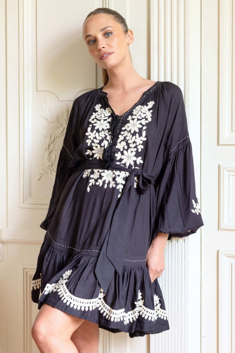 Vestido corto negro Anouk - Miss June Paris - 2