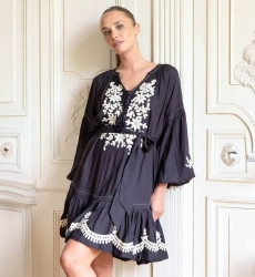 Anouk short black dress - Miss June Paris - 2
