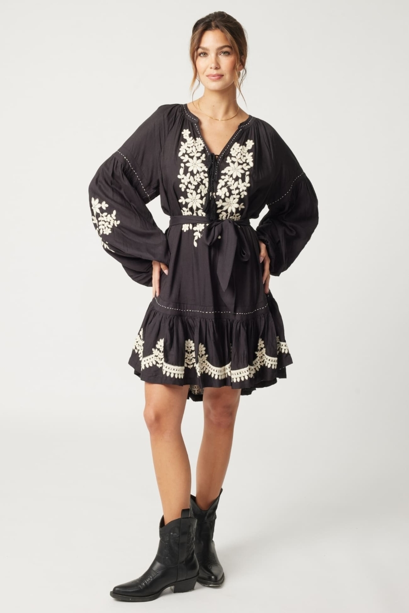 Robe noire courte Anouk - Miss June Paris - 1