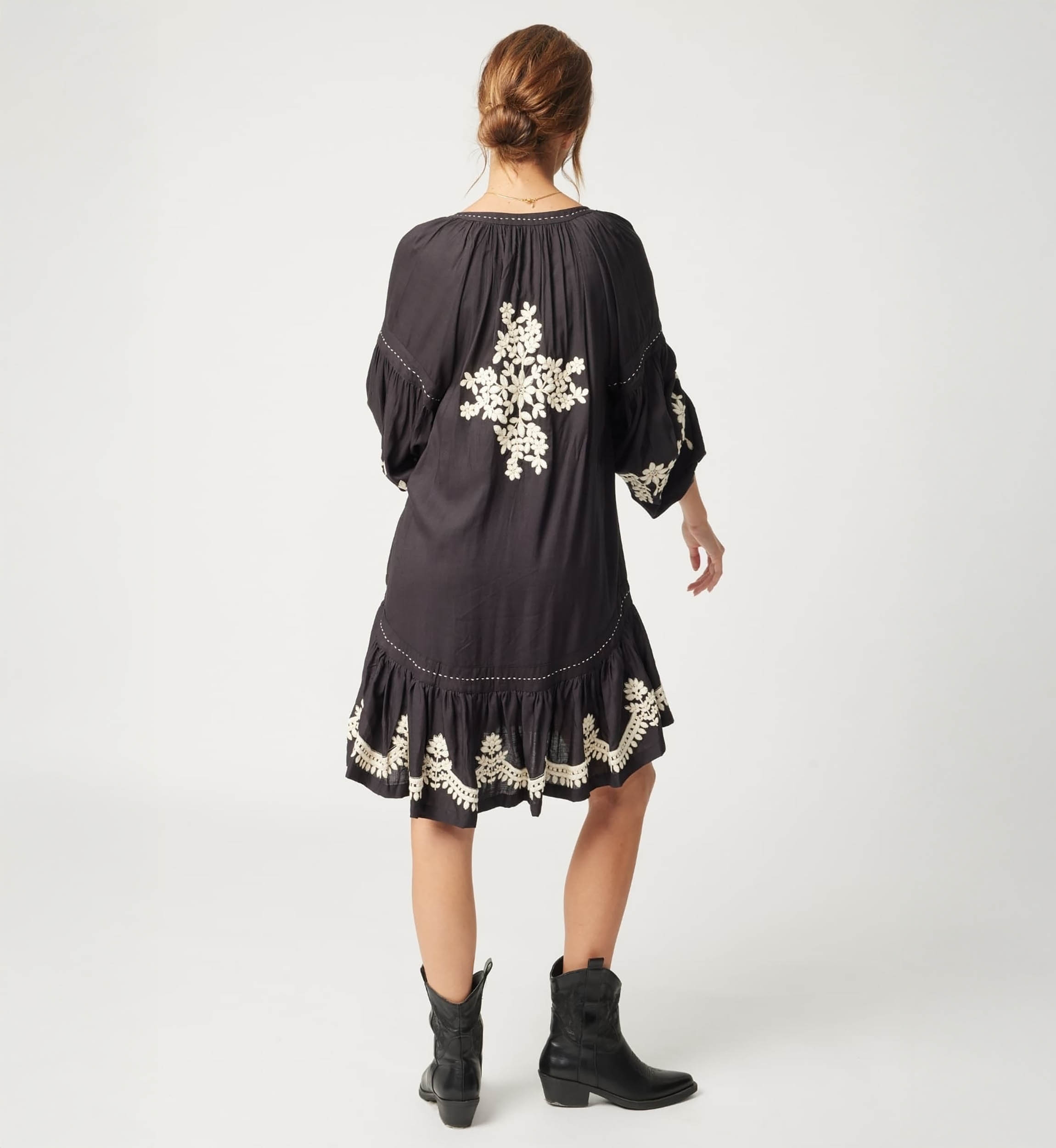 Anouk short black dress - Miss June Paris - 4