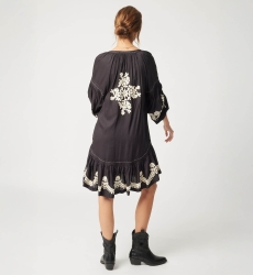 Robe noire courte Anouk - Miss June Paris - 4